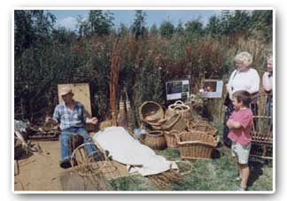 Basket weaving demonstration
